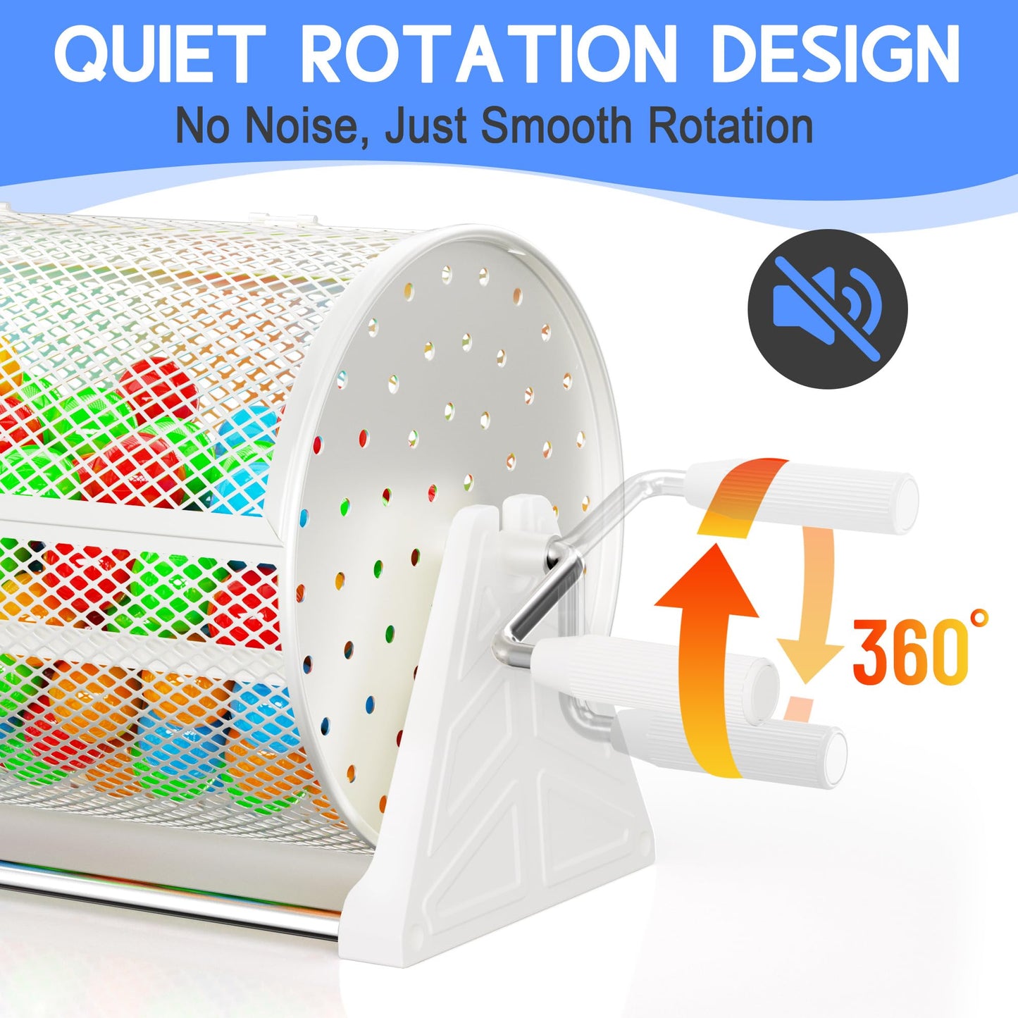 ArtiSpin 19×12-Inch Raffle Drum with Detachable Tripod Base – Holds 8,000 Tickets or 250 Balls
