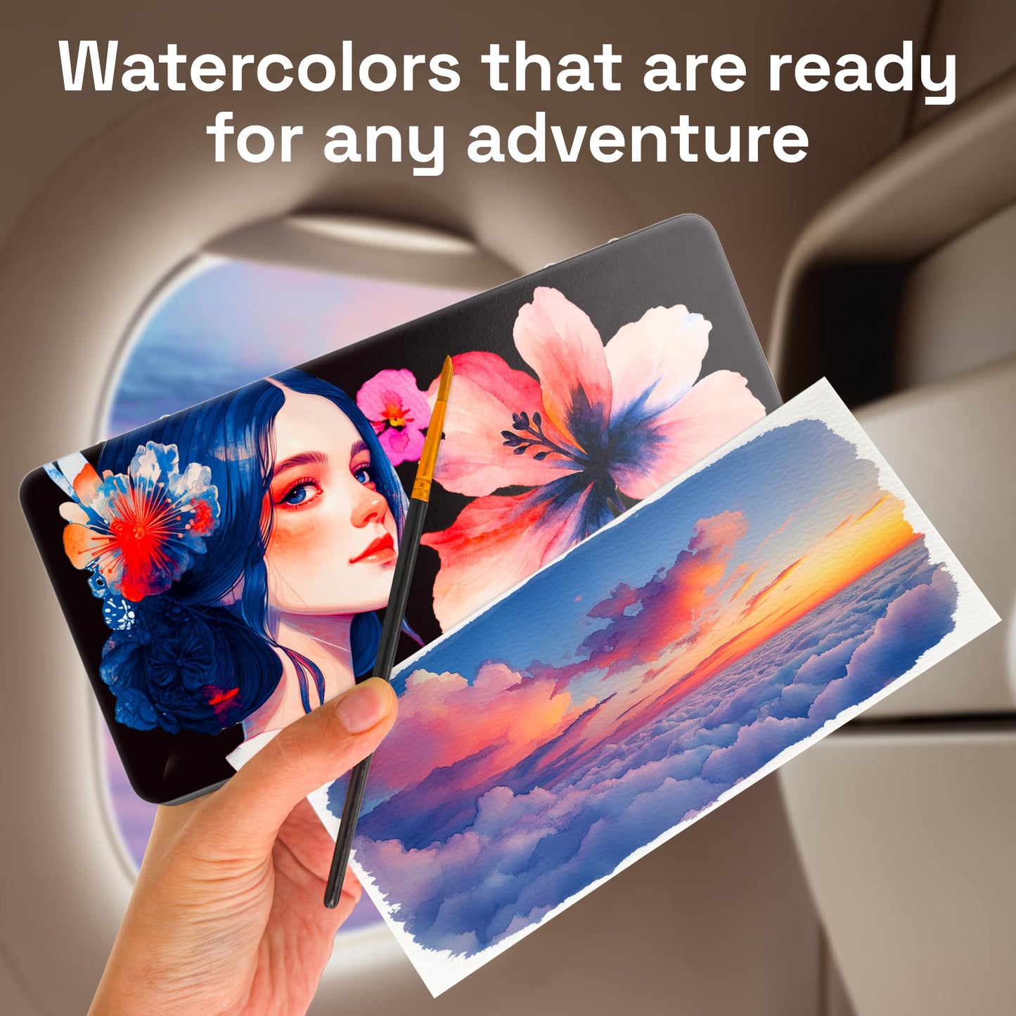ARTISTRO 168 Watercolor Paint Set – Portable 168-Pan Travel Box for Artists