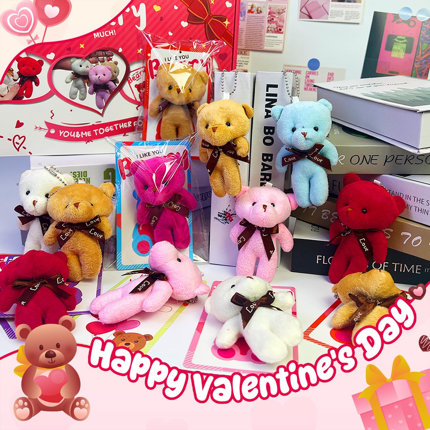 Artnedu 28-Pack Valentines Day Gifts for Kids with Cards – Classroom Exchange Toys & Party Favors