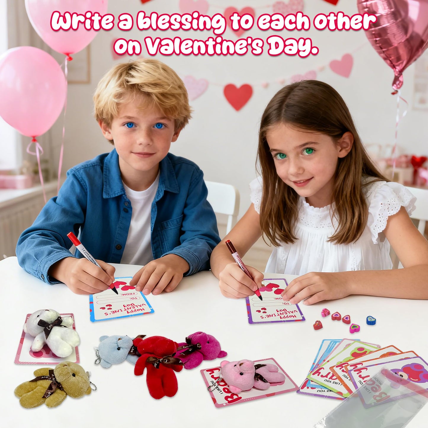 Artnedu 28-Pack Valentines Day Gifts for Kids with Cards – Classroom Exchange Toys & Party Favors
