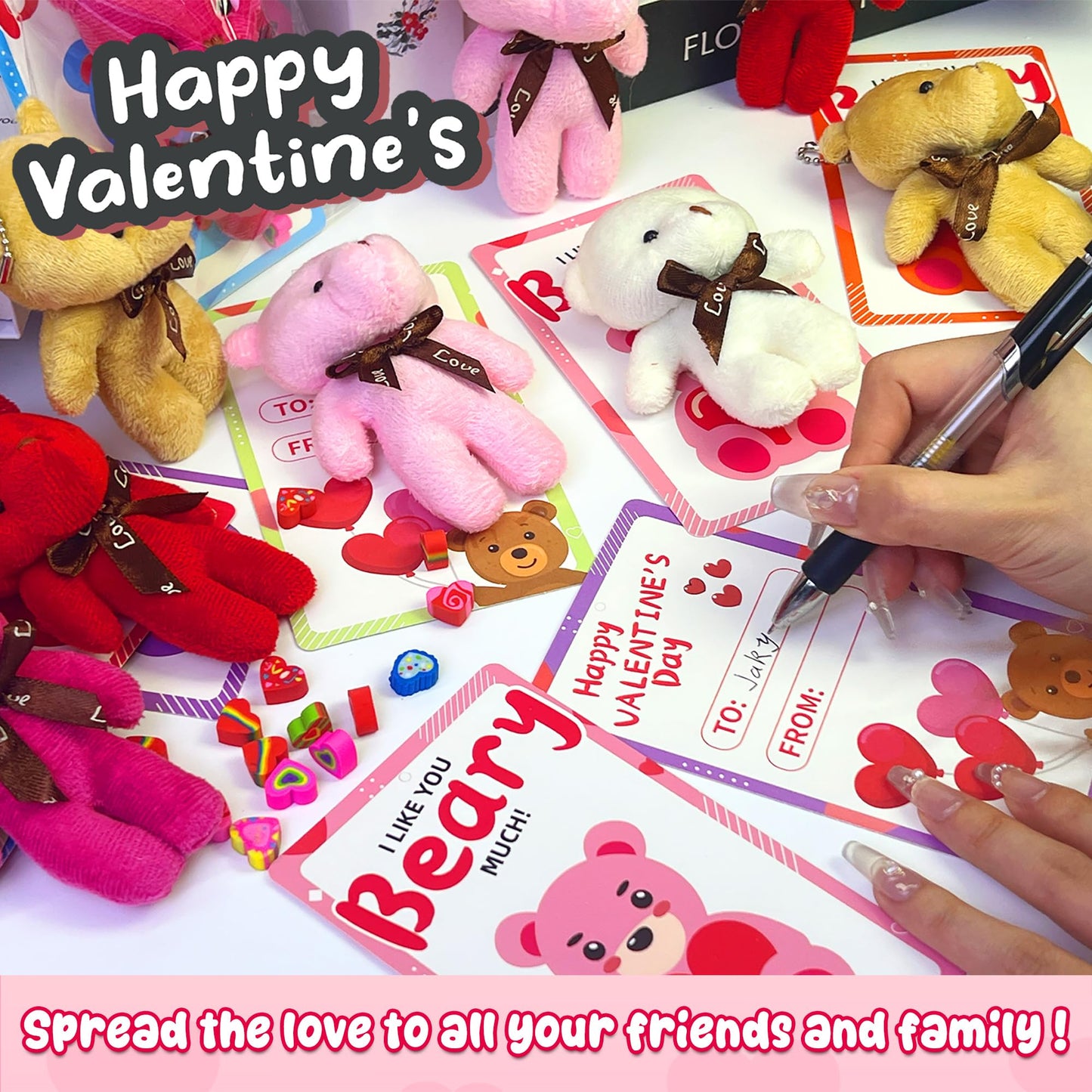 Artnedu 28-Pack Valentines Day Gifts for Kids with Cards – Classroom Exchange Toys & Party Favors