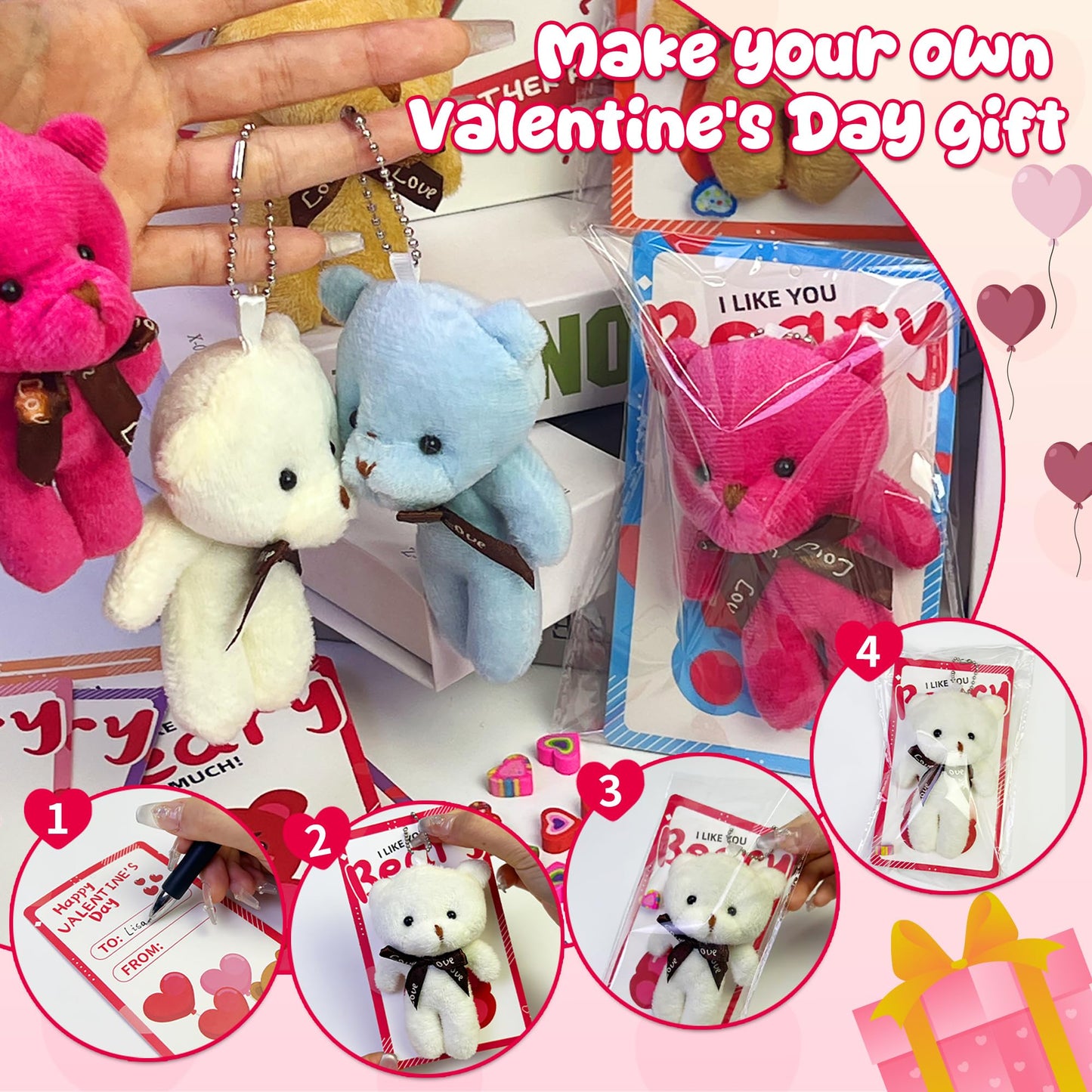 Artnedu 28-Pack Valentines Day Gifts for Kids with Cards – Classroom Exchange Toys & Party Favors