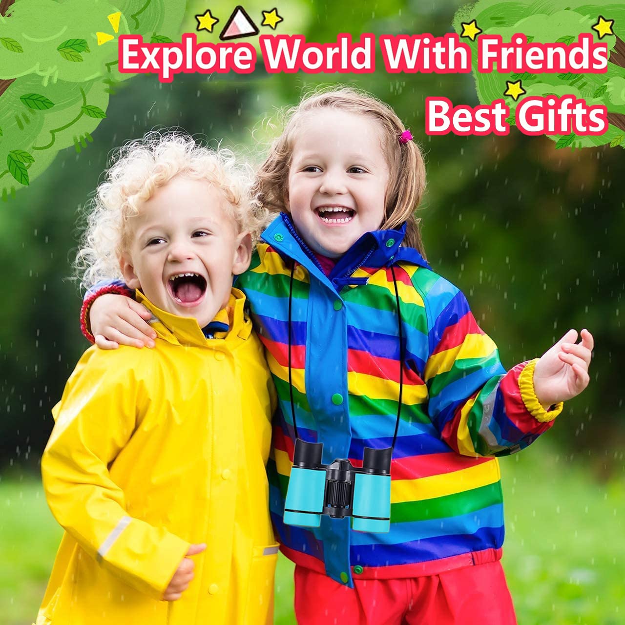 ARTOMIDE Kids Binoculars - 4x30mm Foldable, Shockproof for Bird Watching & Outdoor Play