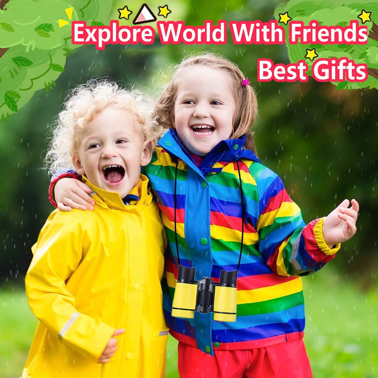 ARTOMIDE Kids Binoculars – Safe Folding 4x30 Mini Binoculars for 3-12 Years