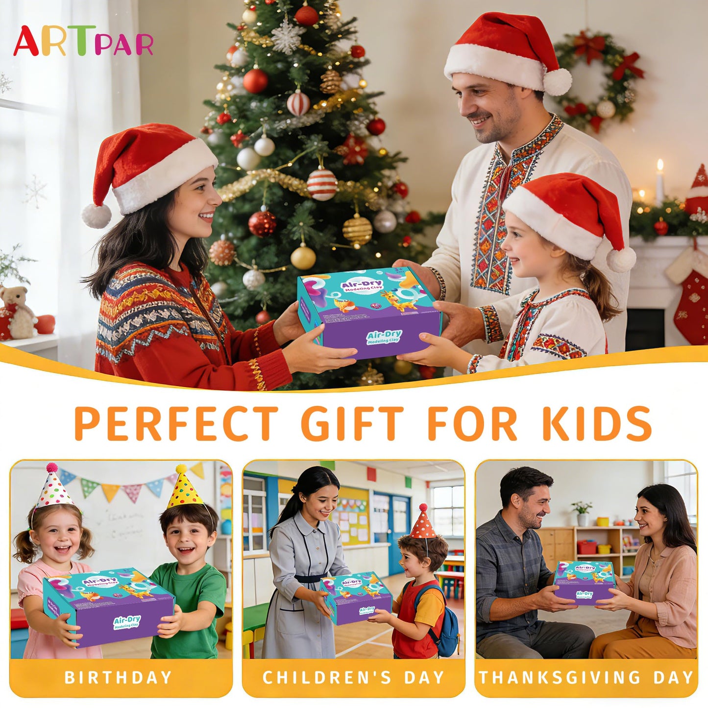 ARTPAR Air Dry Clay 66 Colors – Kids Modeling Clay Kit with Sculpting Tools