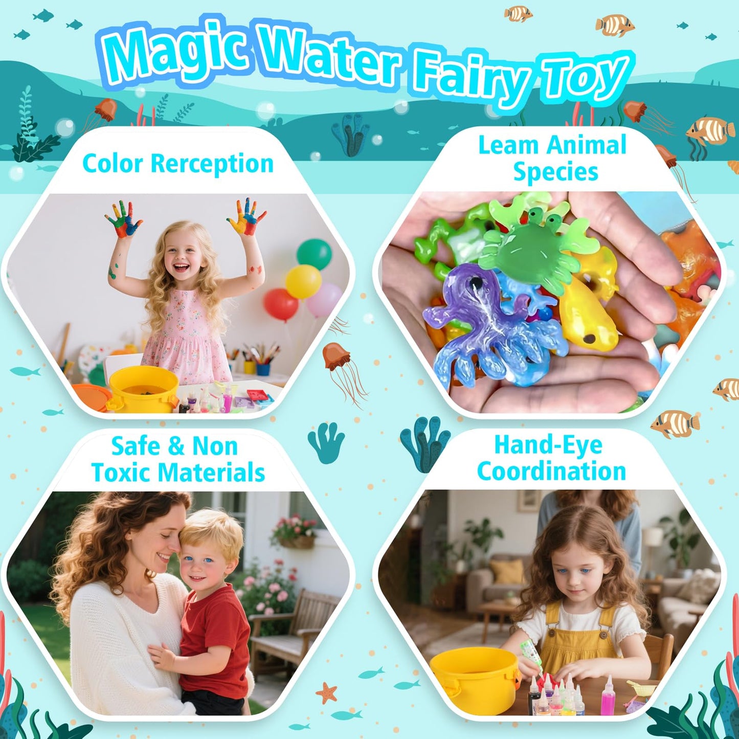 ARTPAR Magic Water Elf — 20 Colors Aqua Fairy Water Gel Kit for Kids | Create Water Pets & Glow Toys