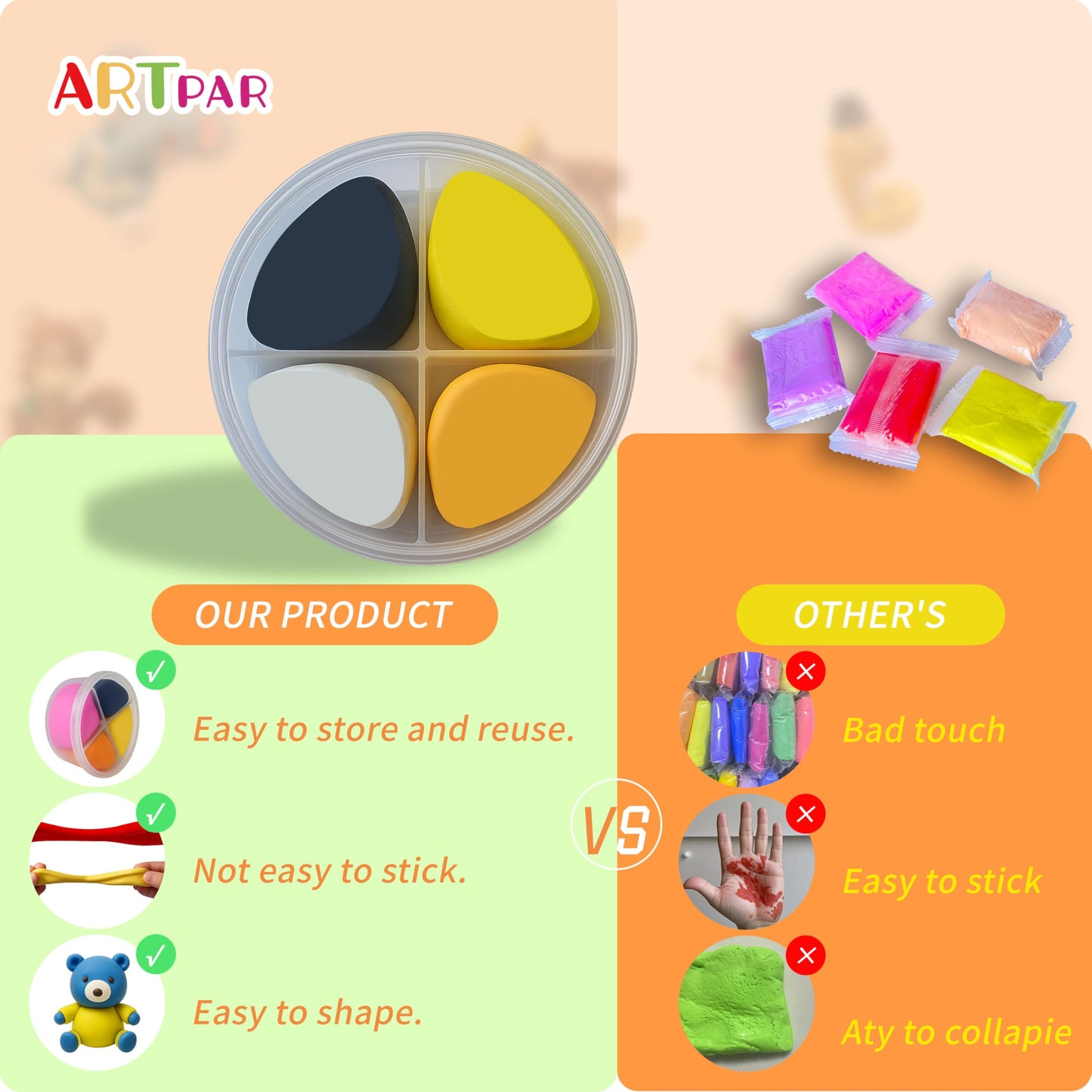 ARTPAR Air Dry Clay Kit for Kids — 12 Animal Models, Non-Stick DIY Art with Tools & Tutorials