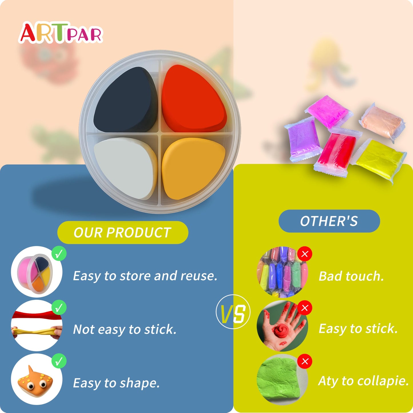 ARTPAR Air-Dry Clay Kit for Kids | 12 Marine Animals & Tools