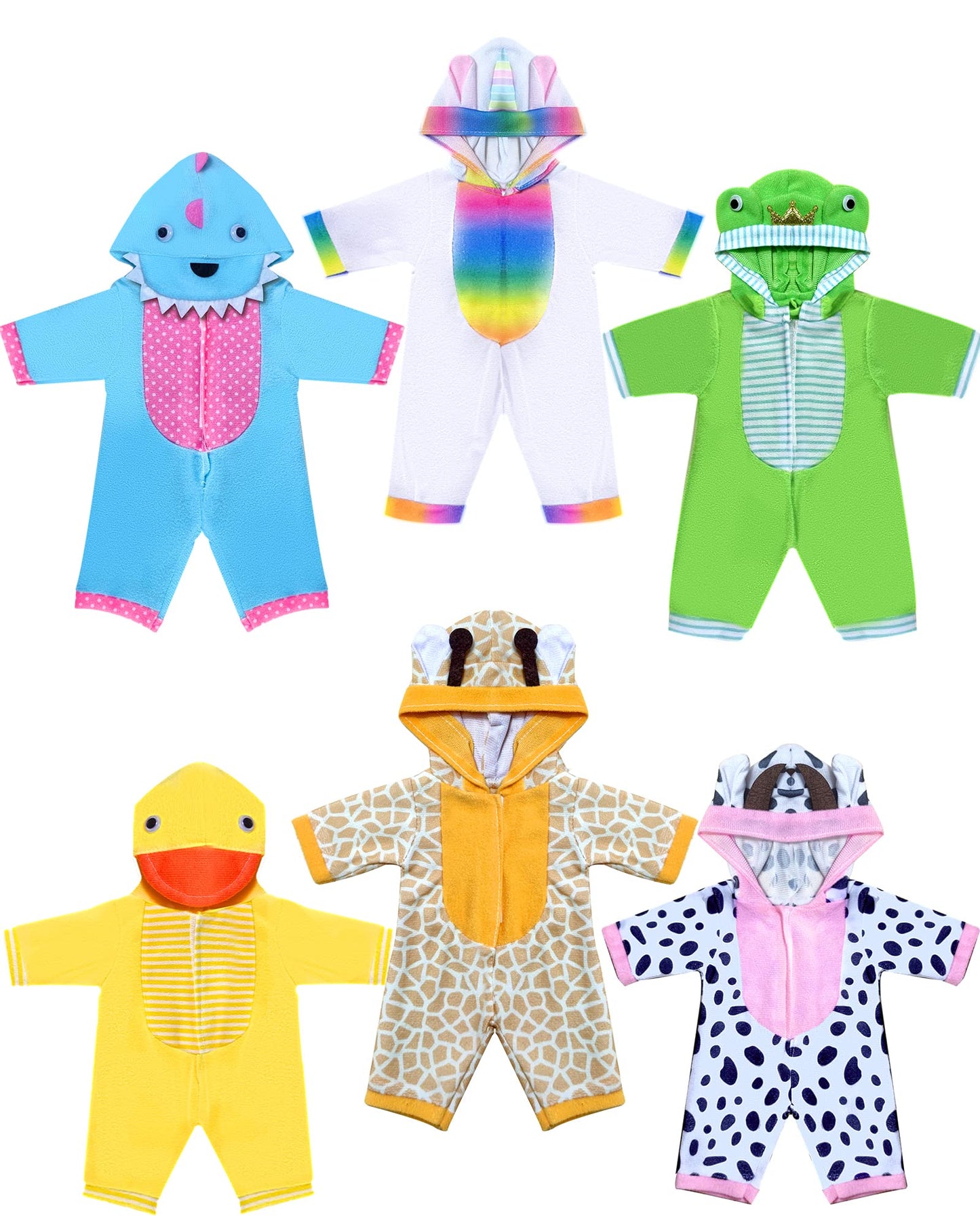ARTST 12-Inch Doll Clothes – 6 Animal-Themed Sets for 10–12 Inch Dolls | Valentine Gift