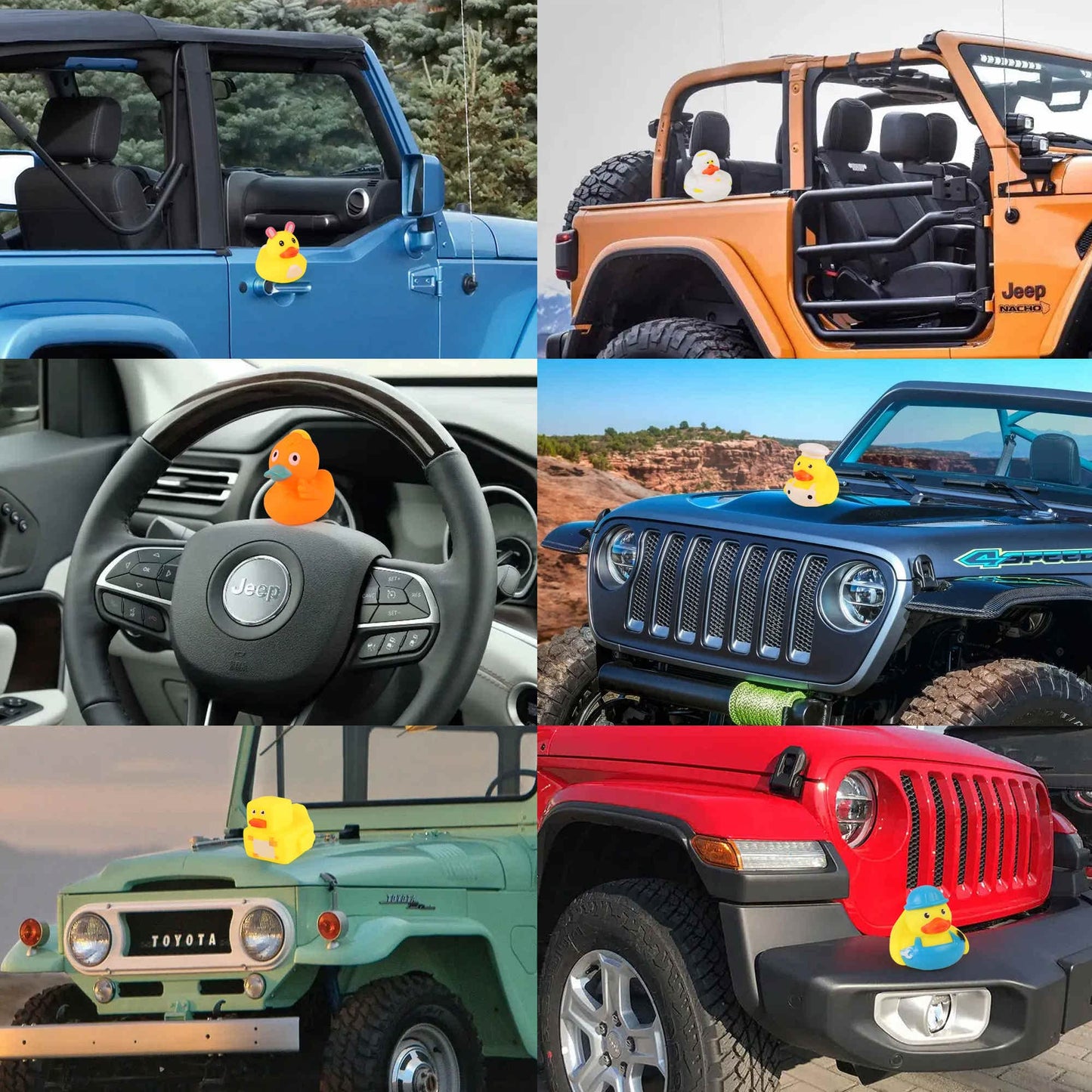 Arttyma Rubber Ducks in Bulk – Assorted 2-Inch Bath Toys for Jeep Ducking, Decor & Party Favors (50-Pack)