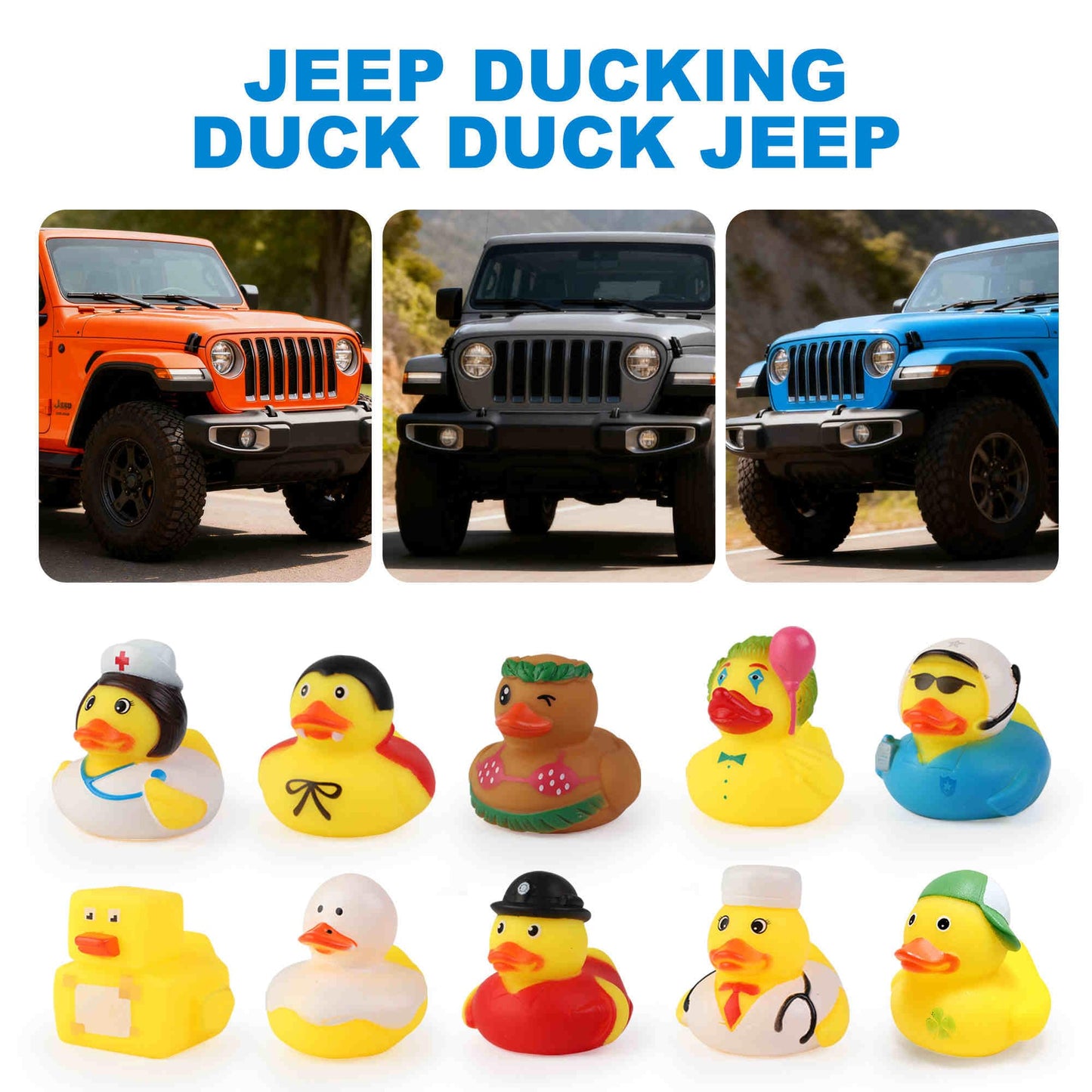 Arttyma Rubber Ducks in Bulk - 100-Pack Assorted Bath Toys & Party Favors | Jeep Ducking & Classroom Prizes