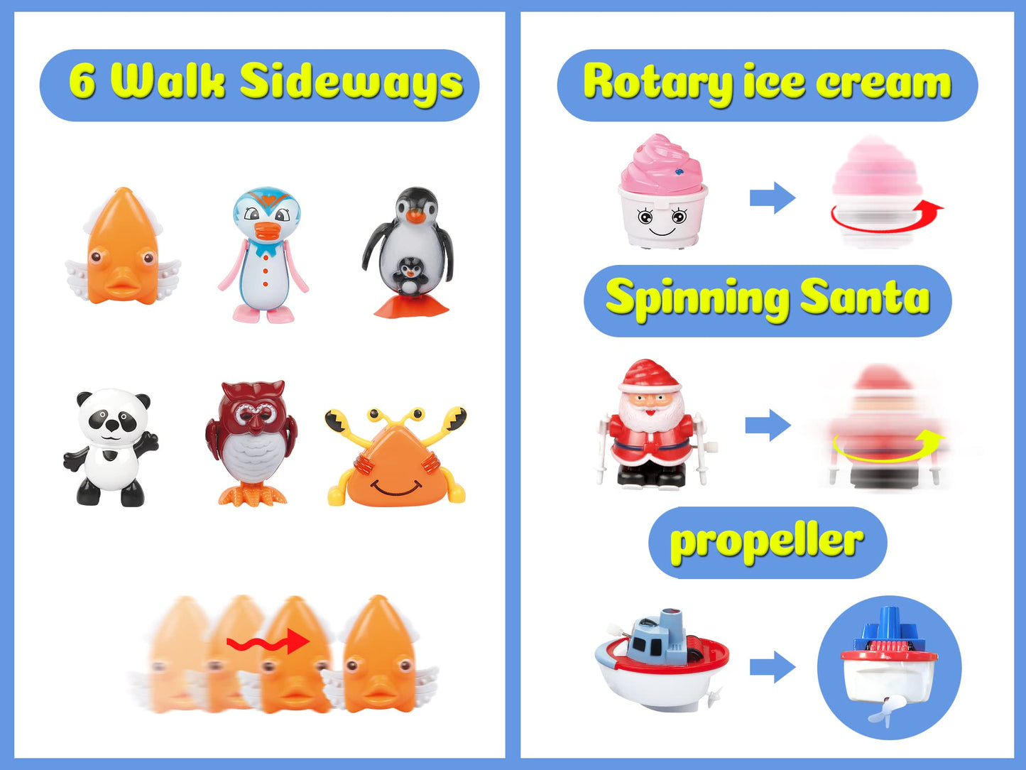 aruemp 28-Piece Assorted Wind-Up Toys for Kids | Clockwork Animals & Party Favors