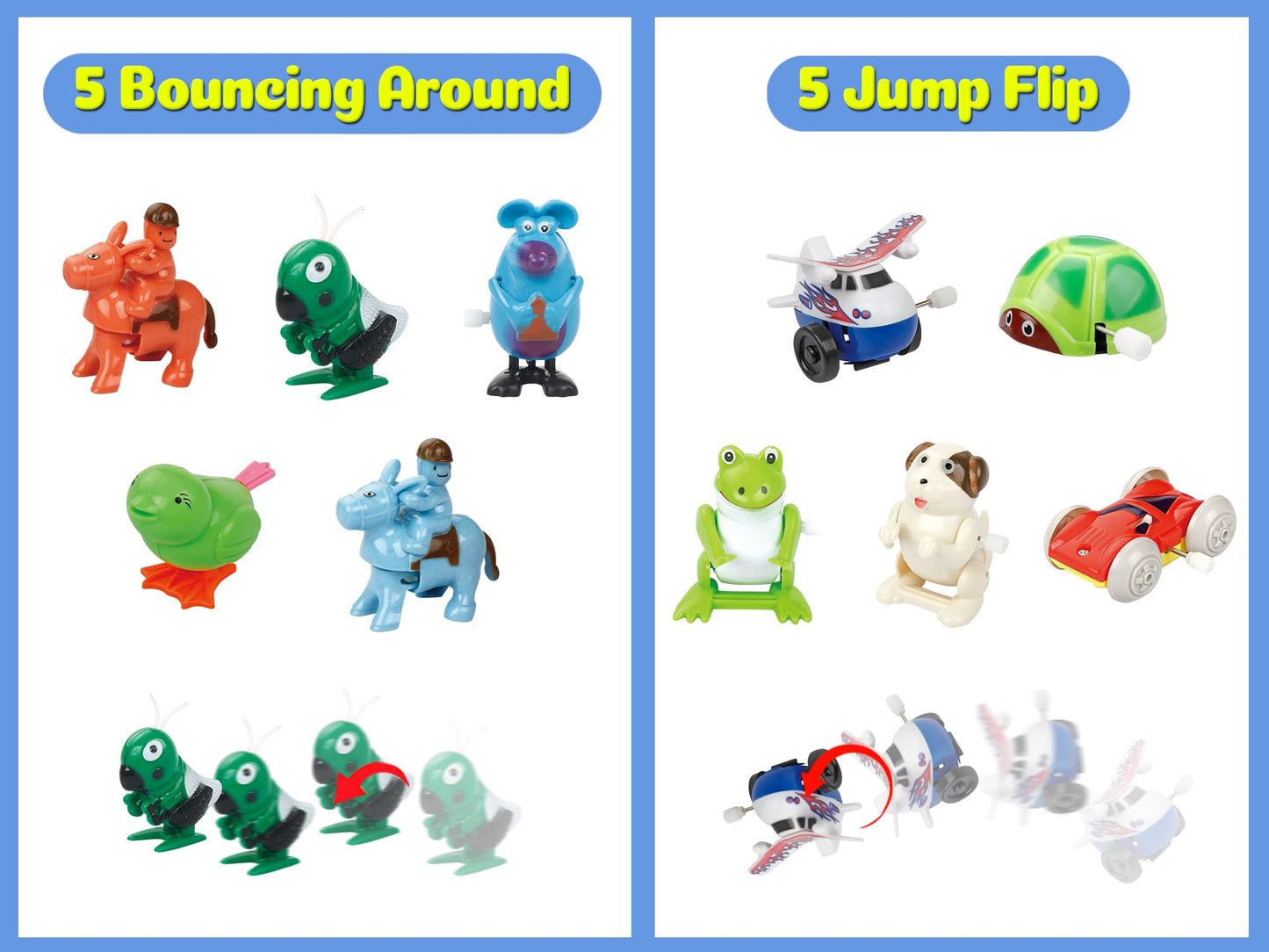 aruemp 28-Piece Assorted Wind-Up Toys for Kids | Clockwork Animals & Party Favors
