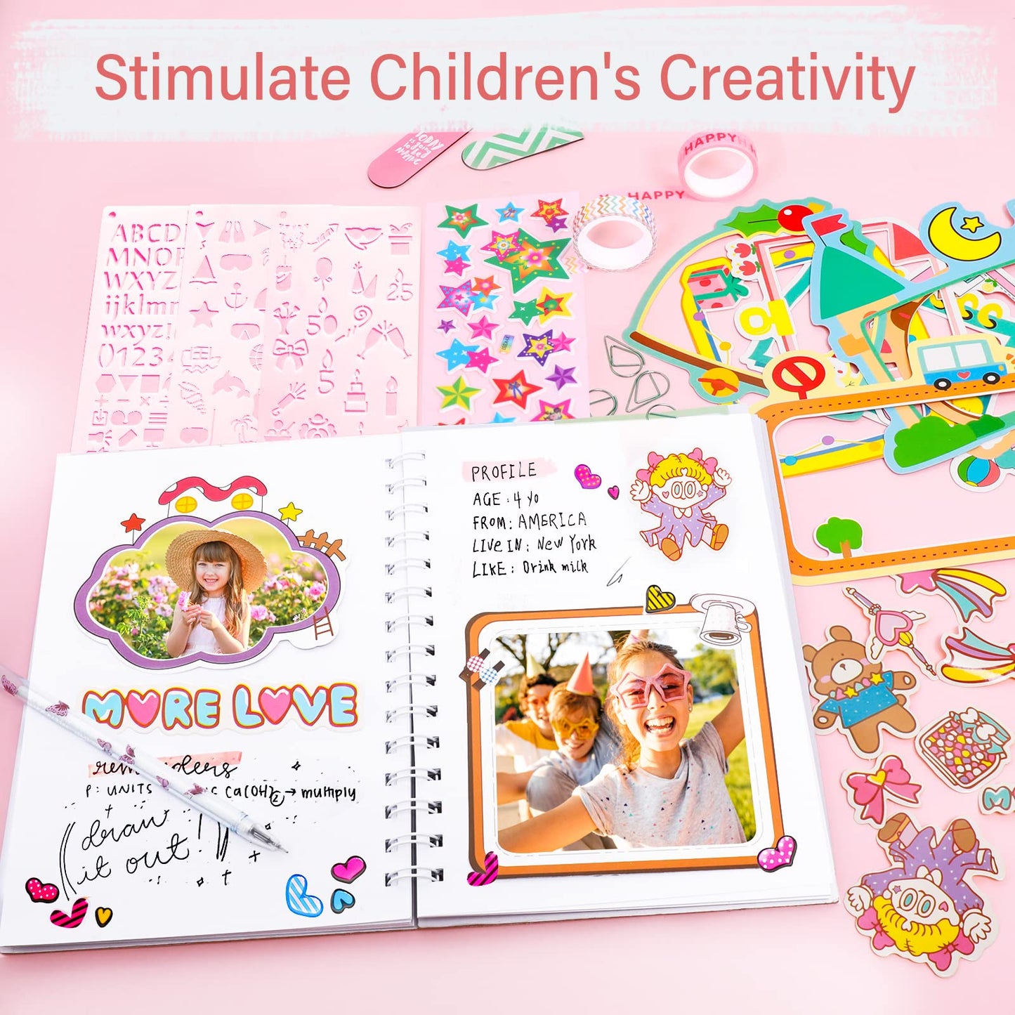 Arulis DIY Journal Kit for Girls – Creative Scrapbook & Planner Set (Ages 6+)