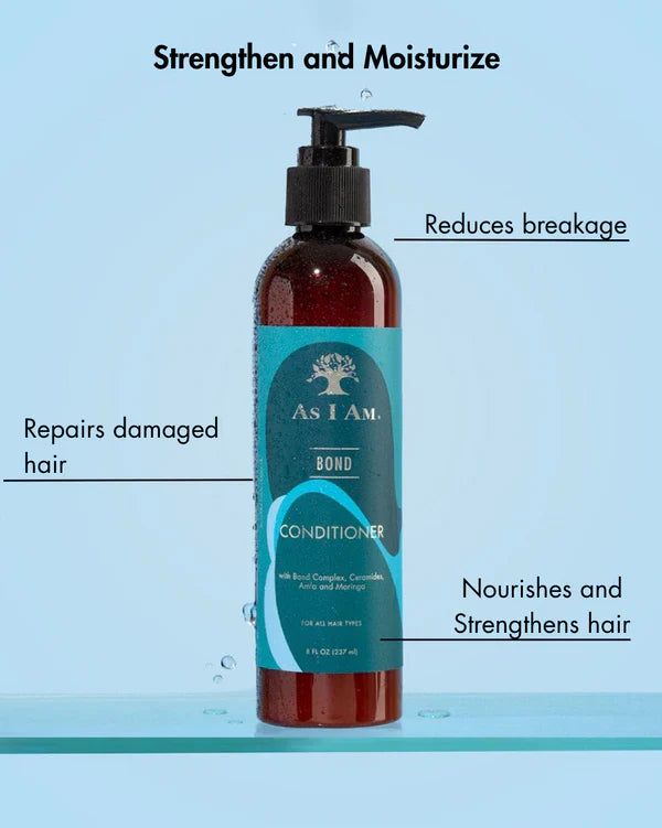 As I Am Bond Conditioner Strengthening Moisture for Damaged Hair 237 ml/8.0 oz