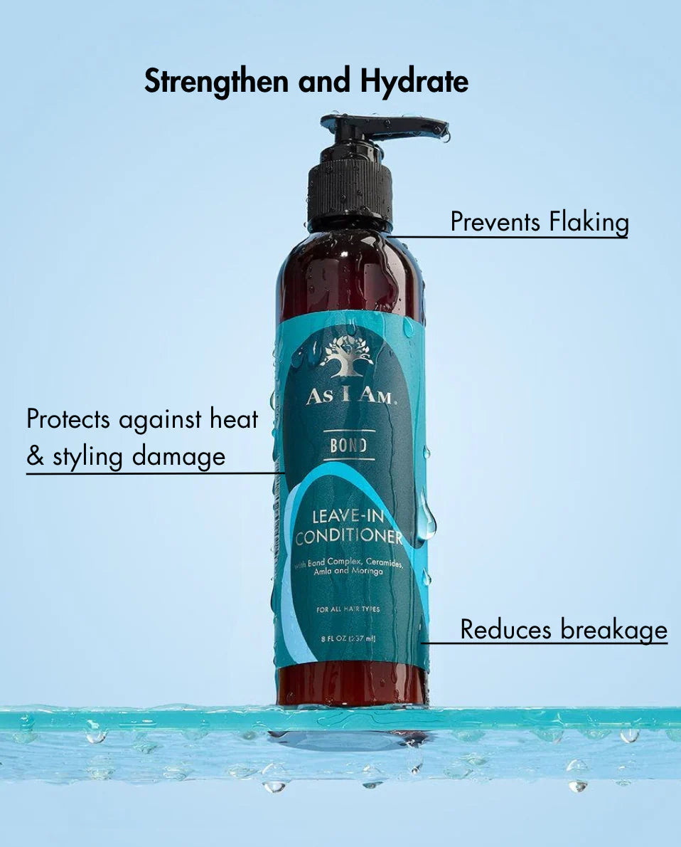 As I Am Bond Leave-In Conditioner Strengthening Moisture for Damaged Hair 237 ml/8.0 oz