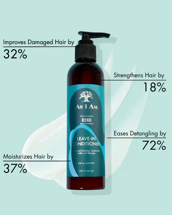 As I Am Bond Leave-In Conditioner Strengthening Moisture for Damaged Hair 237 ml/8.0 oz