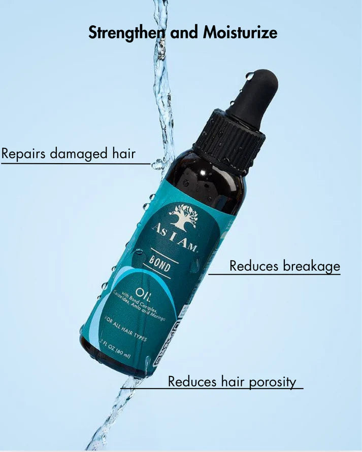 As I Am Bond Repair Hair Oil Strengthening Shine for Damaged Hair 60 ml/2.0 oz
