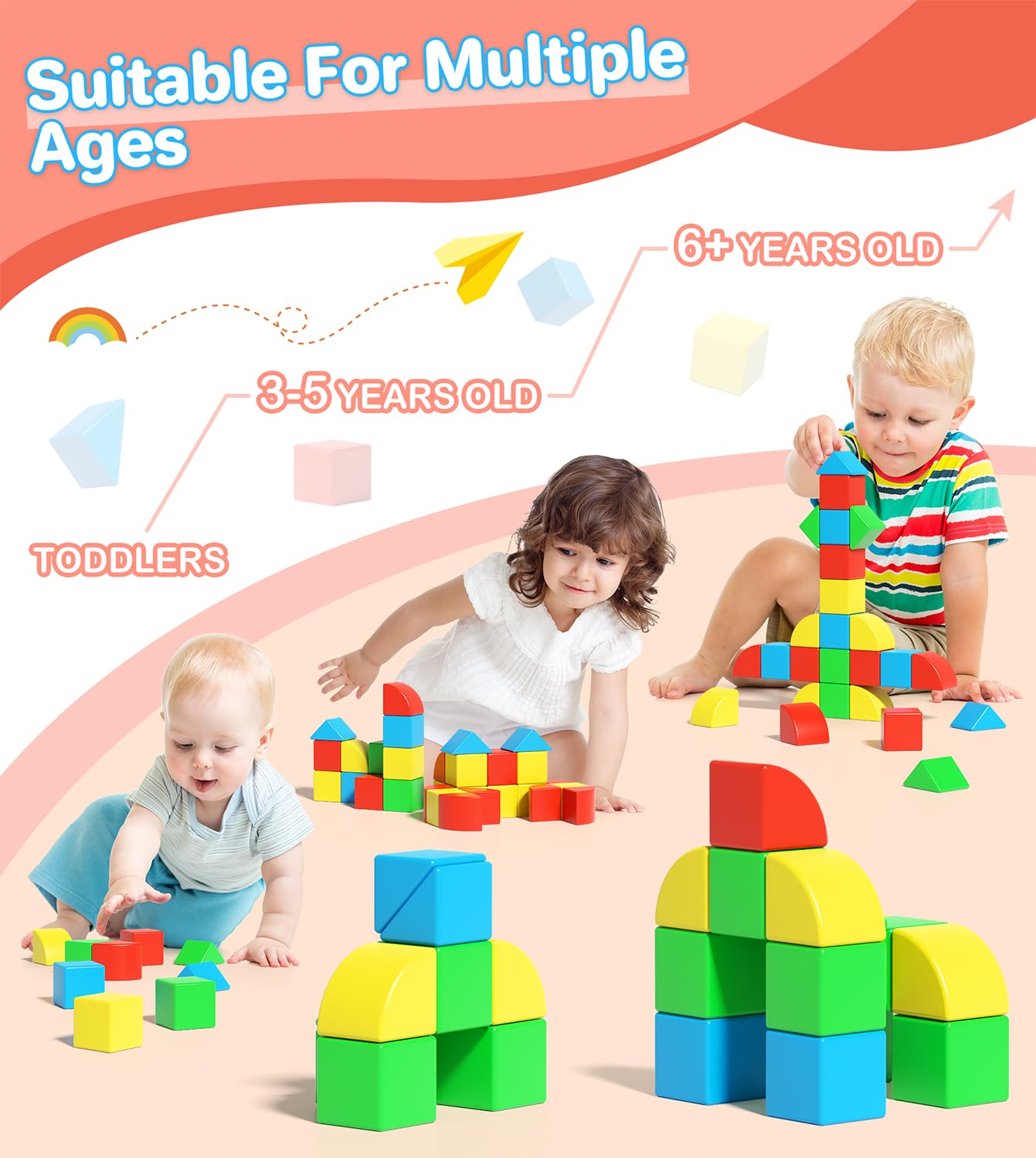 Asago Magnetic Blocks for Toddlers – 36-Piece Colorful Magnetic Building Set