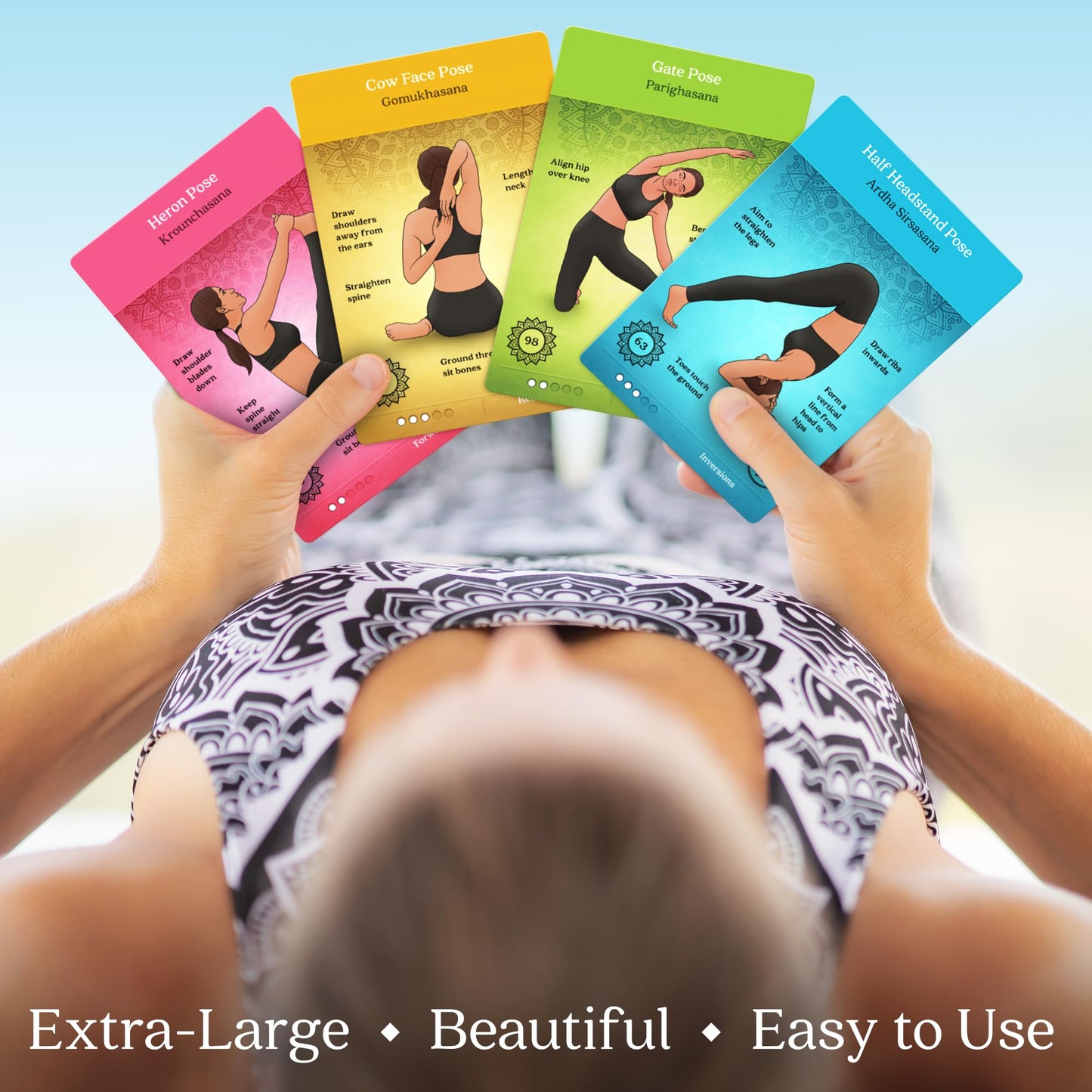 Asana Moon Premium Yoga Cards – 120+ Poses, 108 Sequences, Sanskrit Names & Cues
