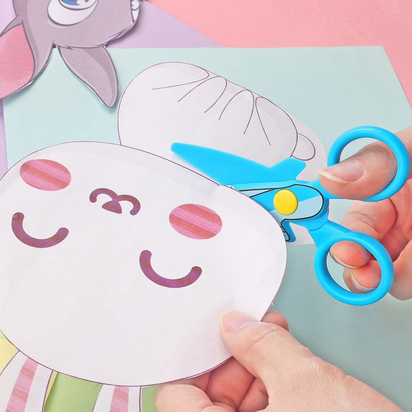 Asdirne Children Scissors – Safe Preschool Toddler Scissors (Pack of 2)