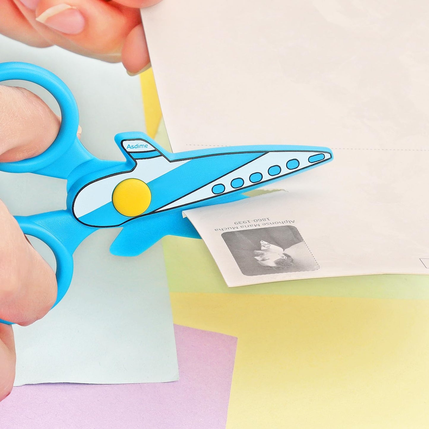 Asdirne Children Scissors – Safe Preschool Toddler Scissors (Pack of 2)
