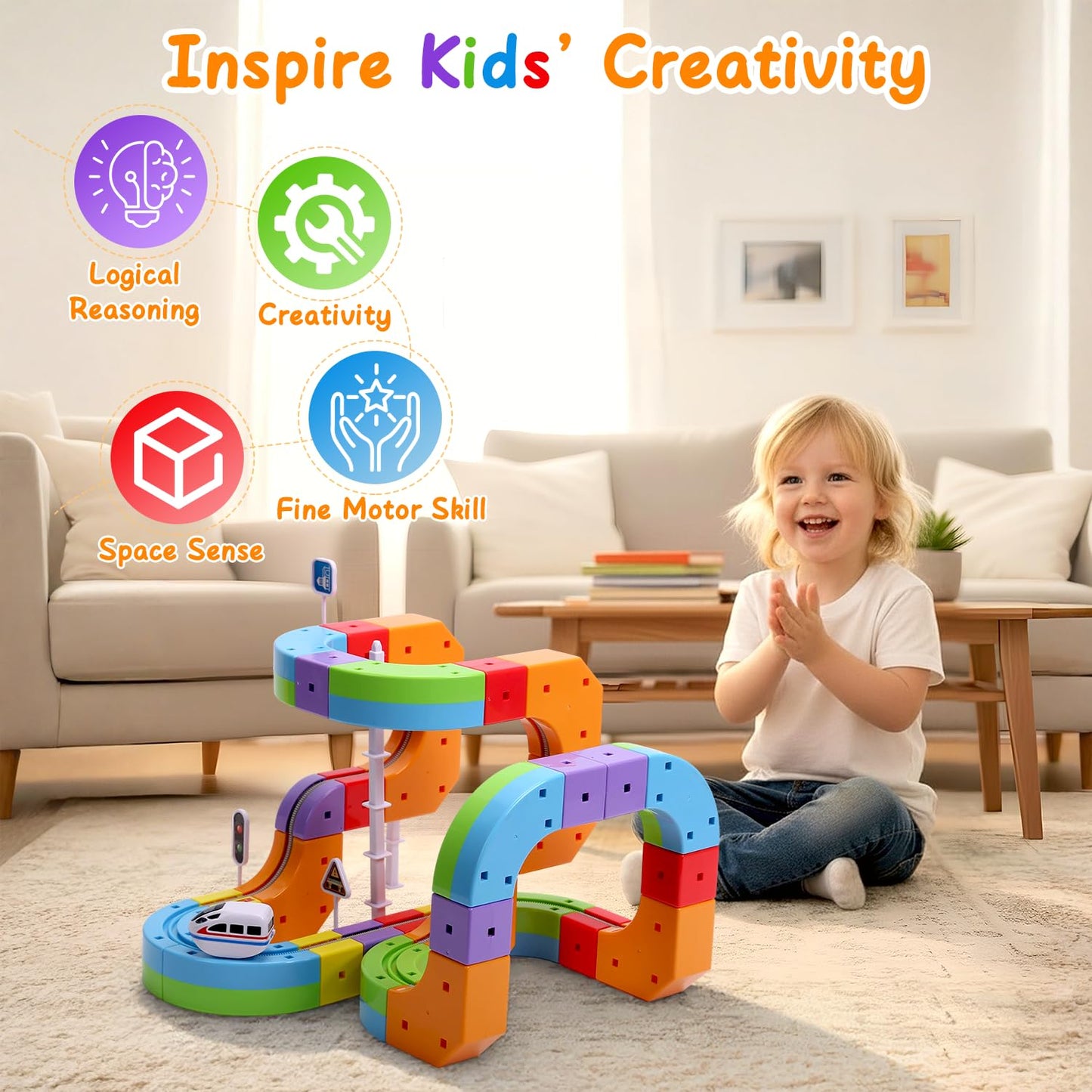 ASFHJP Electric Train Set — 3D Infinity Track & STEM Toy for Kids 4-8