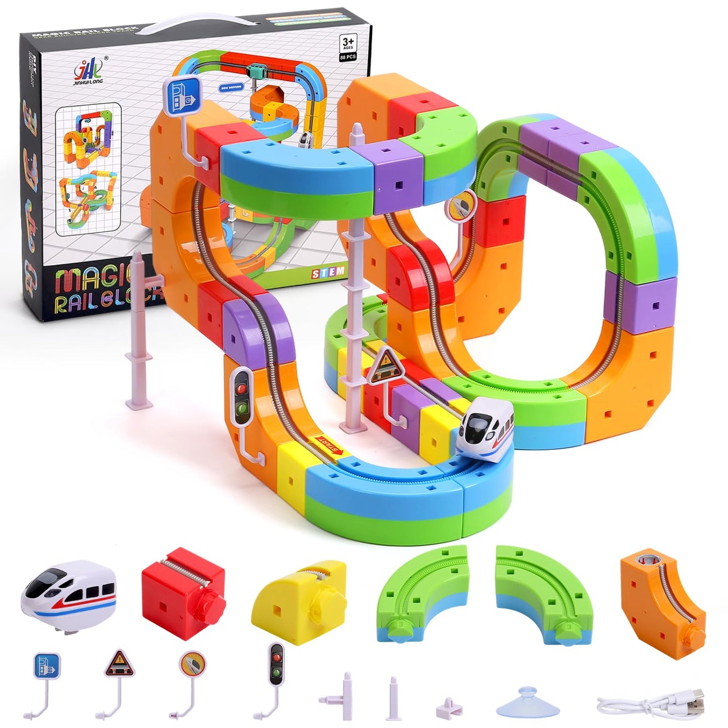 ASFHJP Electric Train Set — 3D Infinity Track & STEM Toy for Kids 4-8