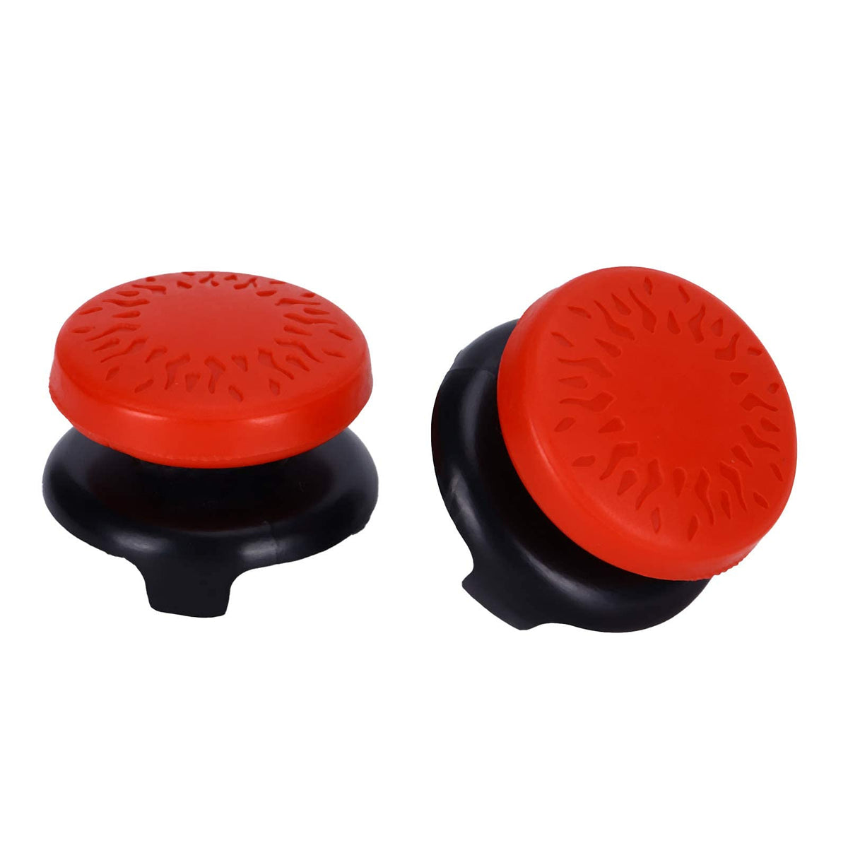 ASHATA 2-Pack Thumbstick Extensions for PS5 Controller – Red