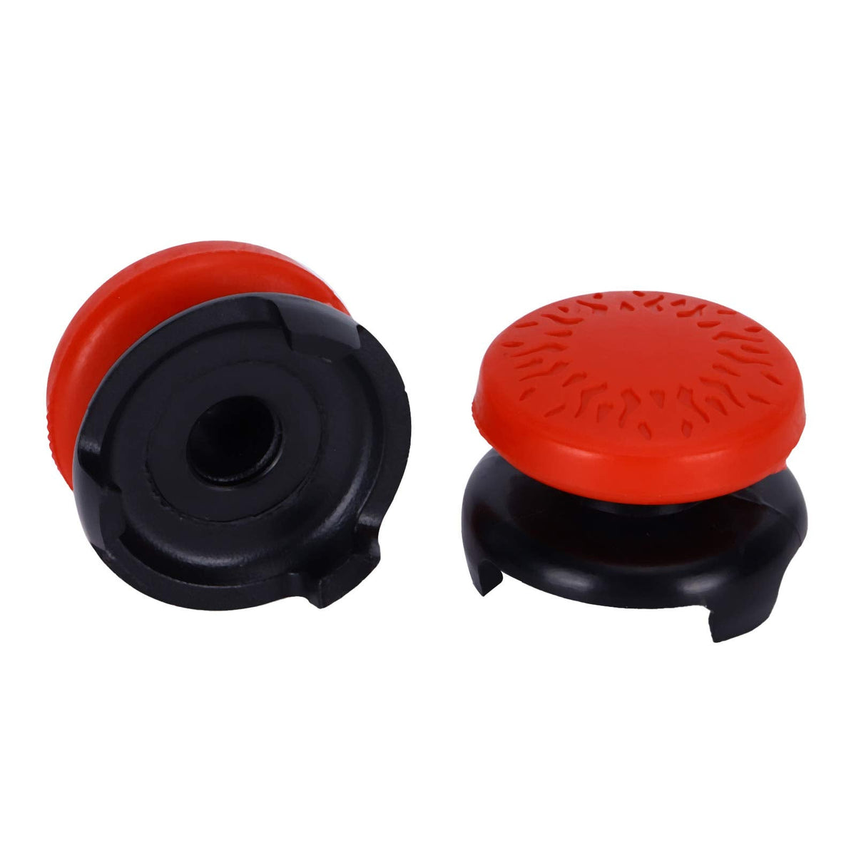 ASHATA 2-Pack Thumbstick Extensions for PS5 Controller – Red