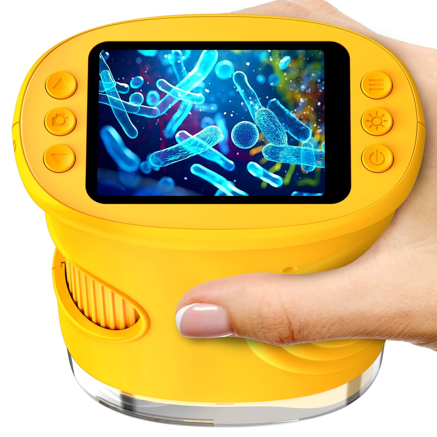 Ashfly 1000X Digital Handheld Microscope – 2-inch IPS Screen, Rechargeable Portable STEM Gift for Kids