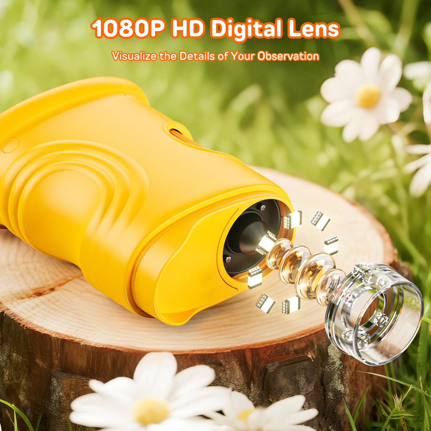 Ashfly 1000X Digital Handheld Microscope – 2-inch IPS Screen, Rechargeable Portable STEM Gift for Kids