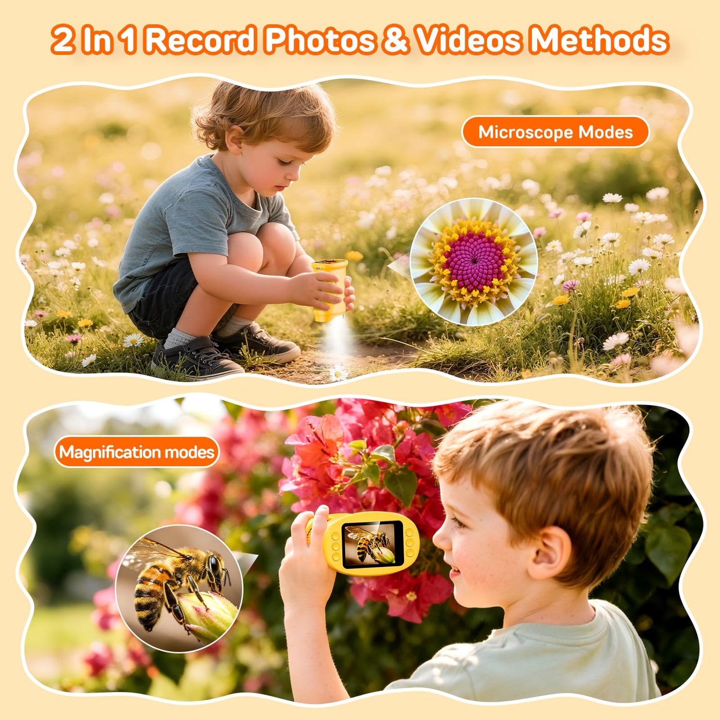 Ashfly 1000X Digital Handheld Microscope – 2-inch IPS Screen, Rechargeable Portable STEM Gift for Kids