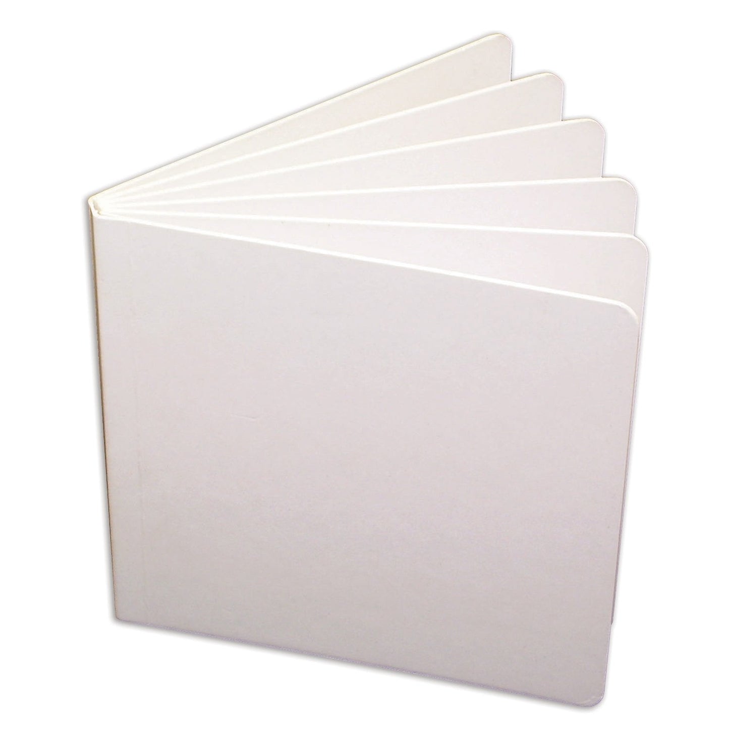 ASHLEY PRODUCTIONS Blank Chunky Thick Pages Book, White — 5 x 5 in, 12 Pages for Kids' Creative Writing