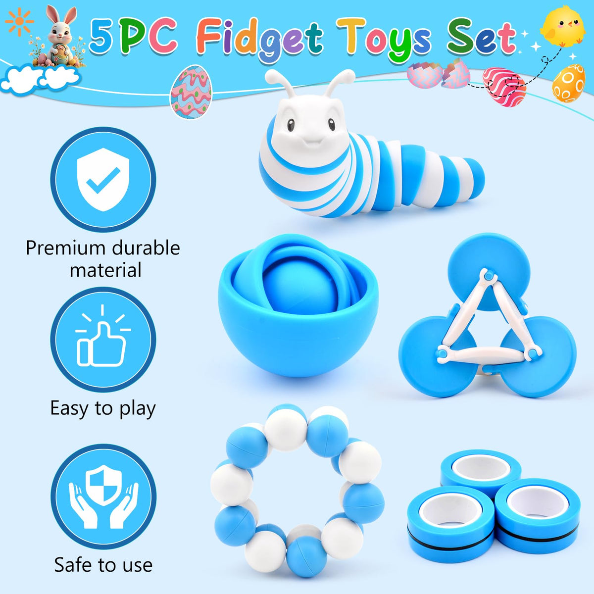 ASIOWELY Fidget Toys Pack – Sensory Desk Toys for Kids & Adults | Stress Relief & Focus Support