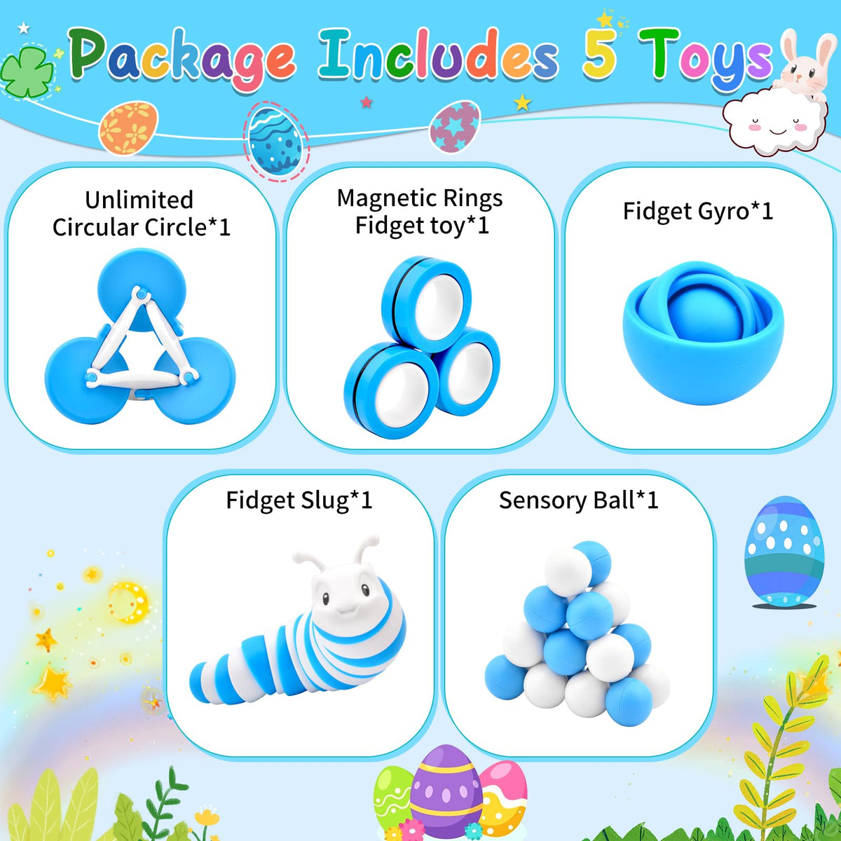 ASIOWELY Fidget Toys Pack – Sensory Desk Toys for Kids & Adults | Stress Relief & Focus Support
