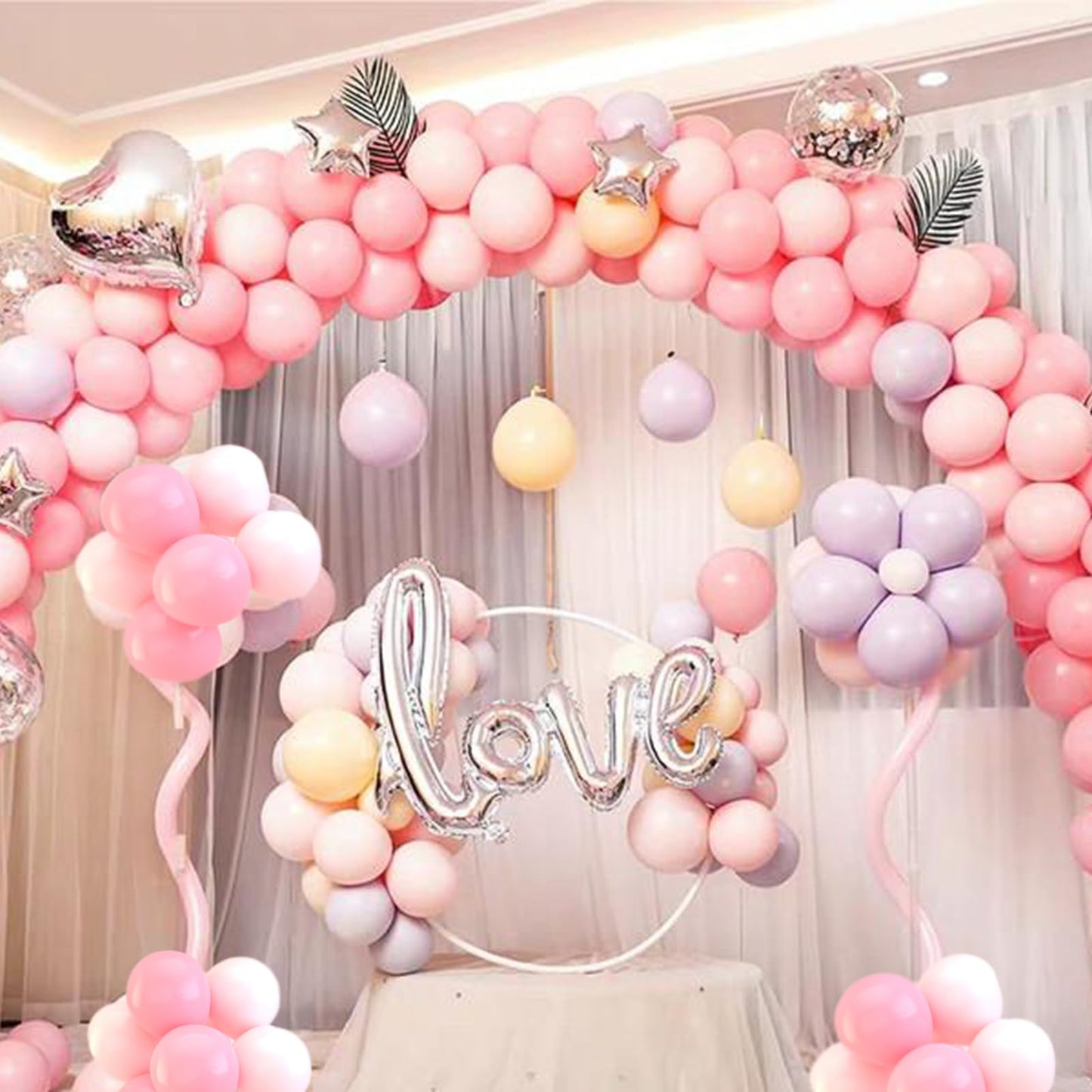 ASIYUHY Pastel Pink Balloons 12 Inch - 100 Pack for Parties, Weddings, and Baby Showers