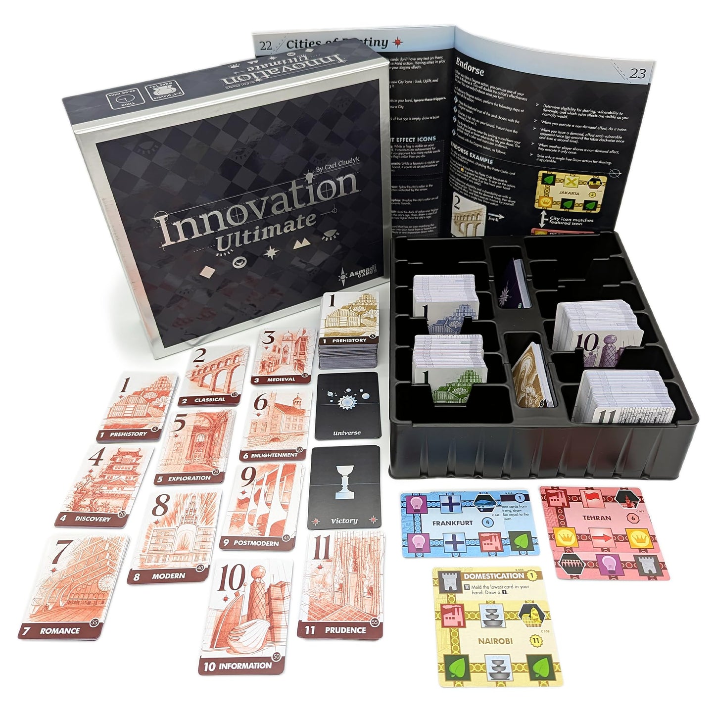 Asmadi Games Innovation Ultimate Box Set – All-Inclusive Card Game with 5 Expansions