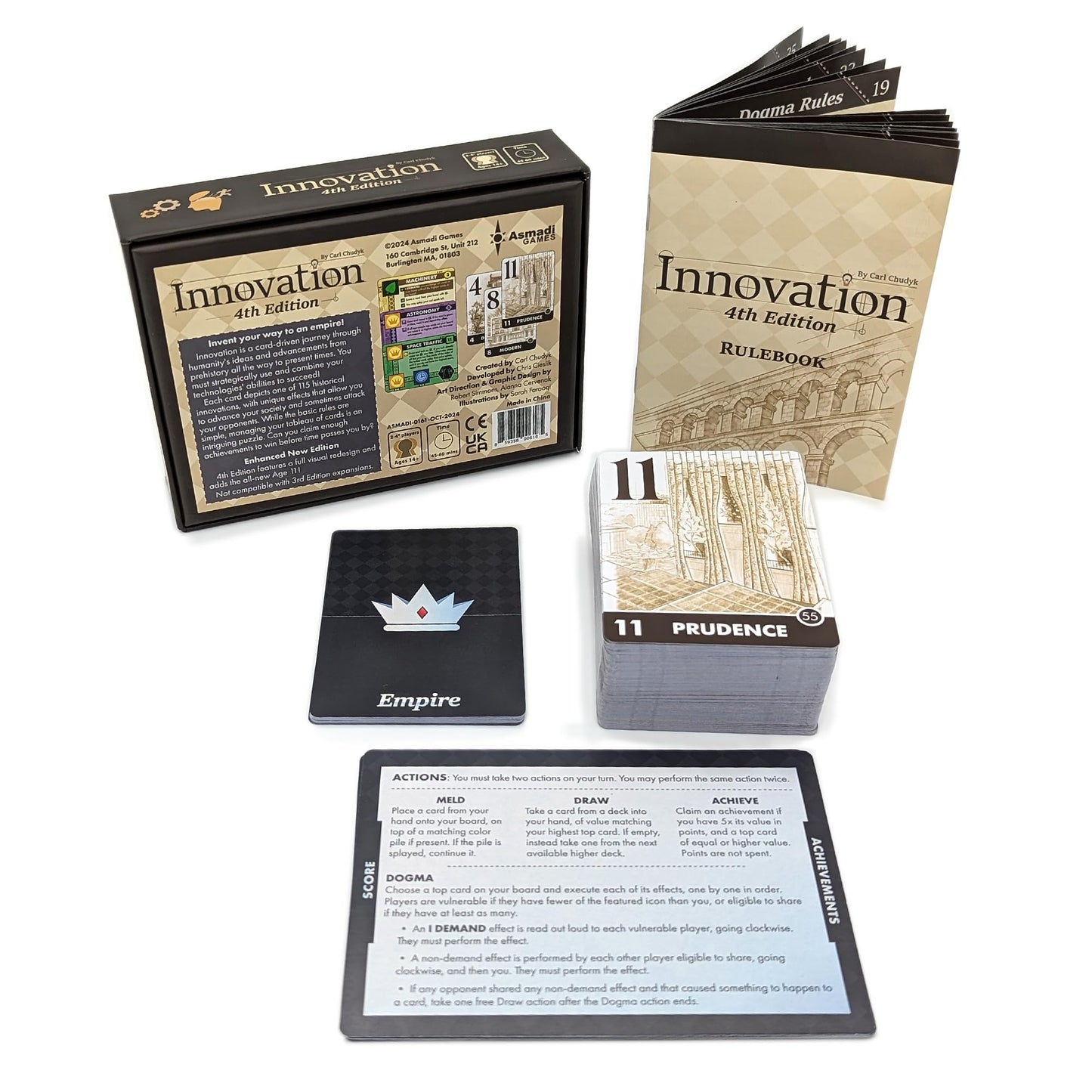Asmadi Games Innovation 4th Edition - Strategy Card Game, Tableau Building, Ages 14+, 2-4 Players
