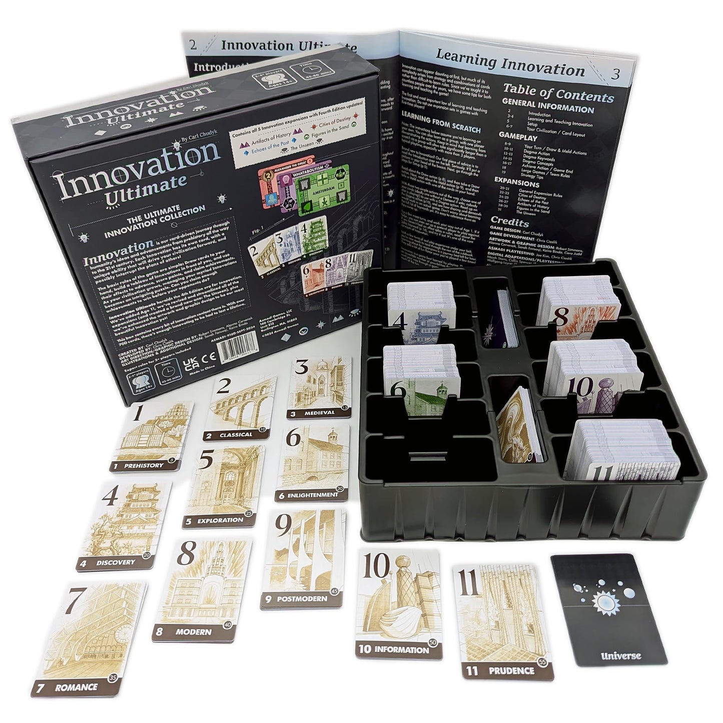 Asmadi Games Innovation Ultimate Box Set – All-Inclusive Card Game with 5 Expansions