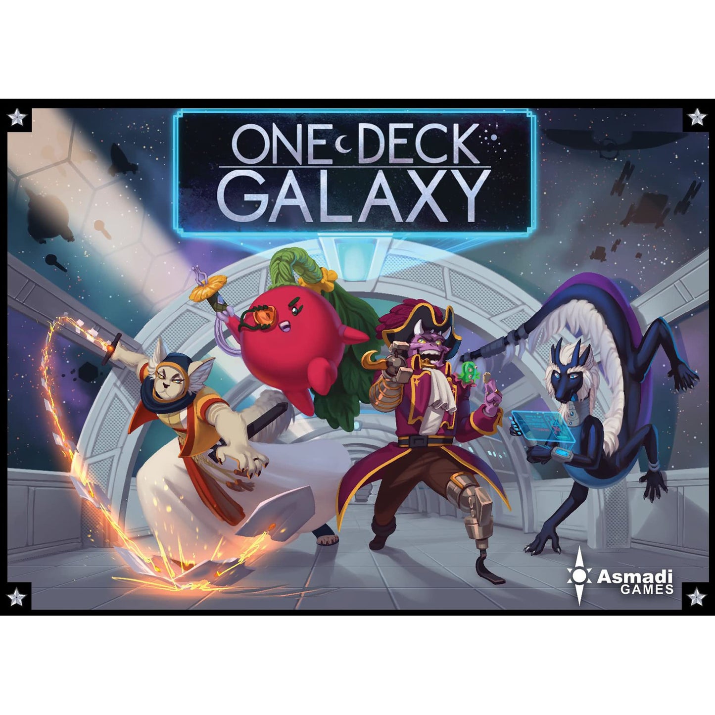 Asmadi Games: One Deck Galaxy — Cooperative Space Civilization Card Game (1-2 Players, 30-60 Min)