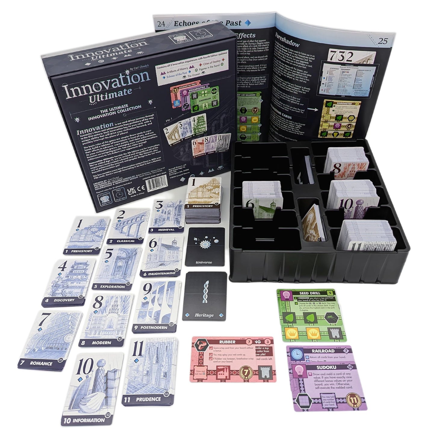 Asmadi Games Innovation Ultimate Box Set – All-Inclusive Card Game with 5 Expansions