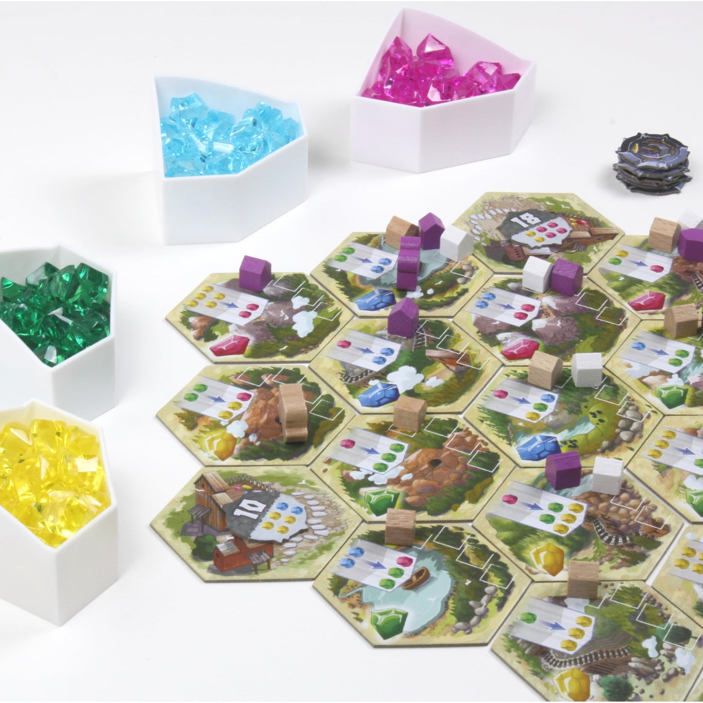 Asmodee Century Golem Edition: Eastern Mountains — Crystal Trading Strategy Board Game for 2-4 Players