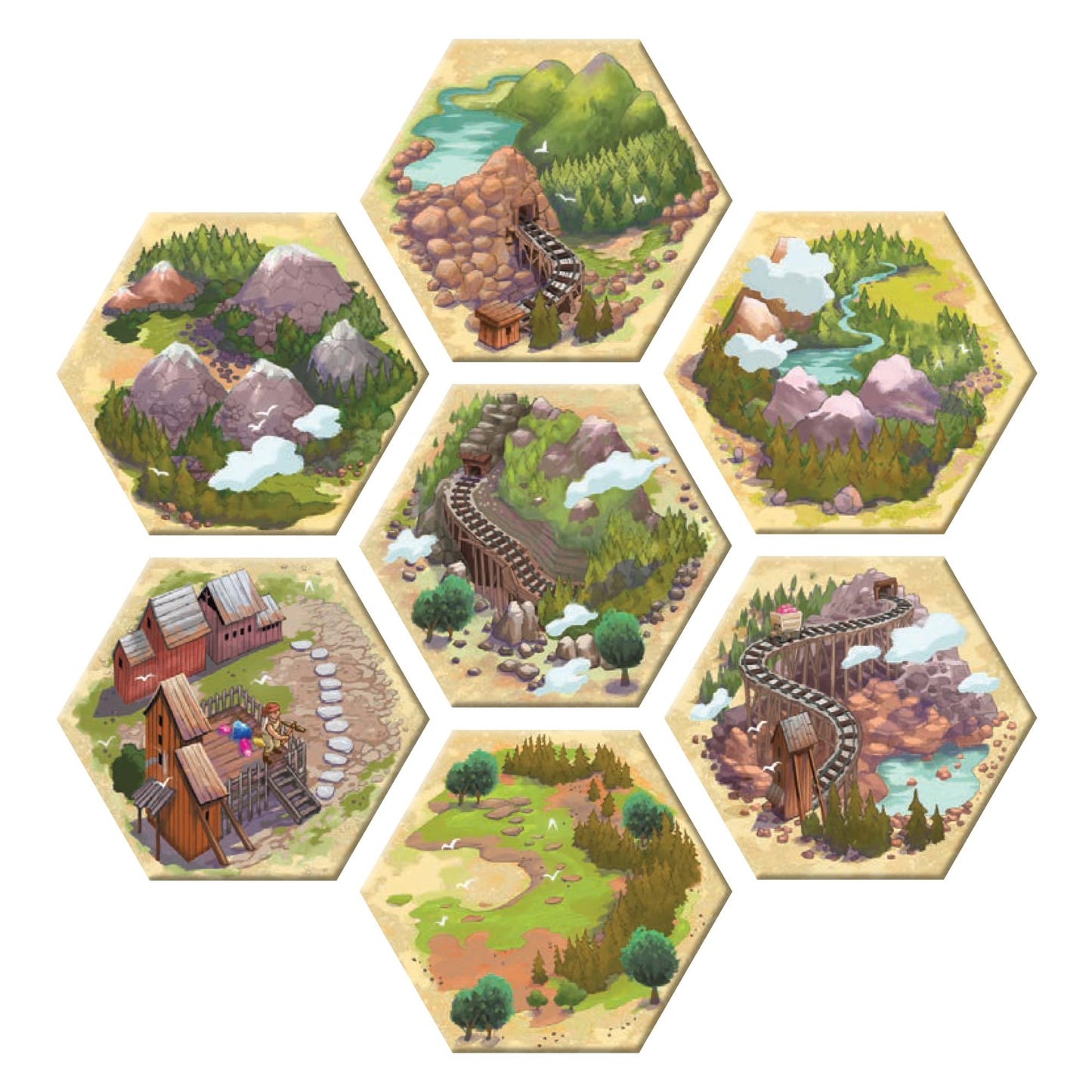 Asmodee Century Golem Edition: Eastern Mountains — Crystal Trading Strategy Board Game for 2-4 Players