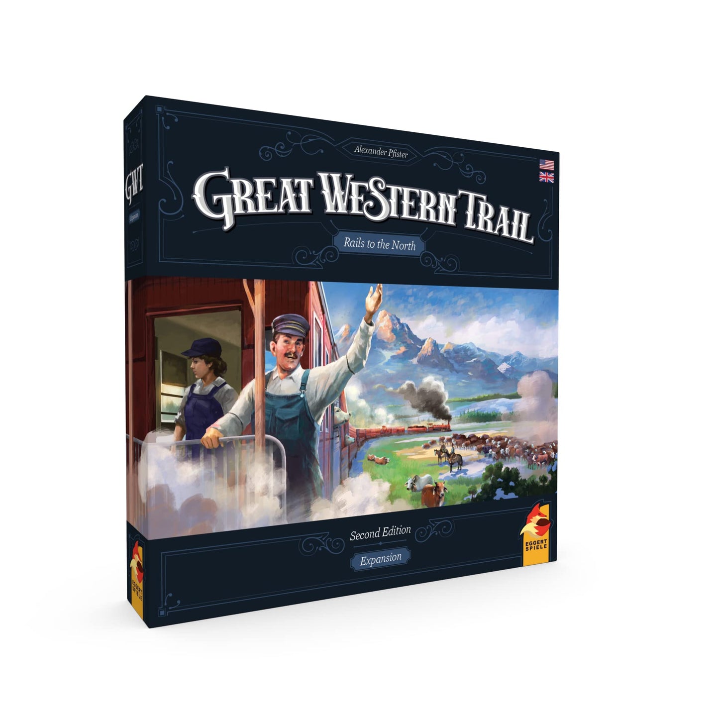 Great Western Trail: Rails to the North 2nd Edition Expansion | Strategy Board Game by Eggertspiele | 1-4 Players