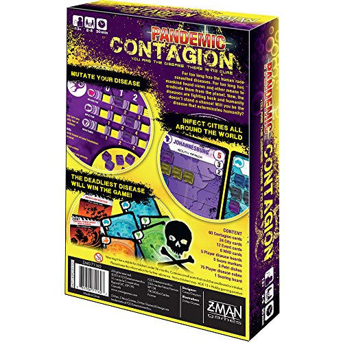 Asmodee Pandemic Contagion Board Game - Standalone Strategy, Become the Disease (2-5 Players, 30 Min)