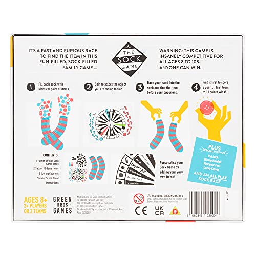 Asmodee The Sock Game | Fun Family Board Game for 2+ Players, Ages 8+, 5–30 Minutes