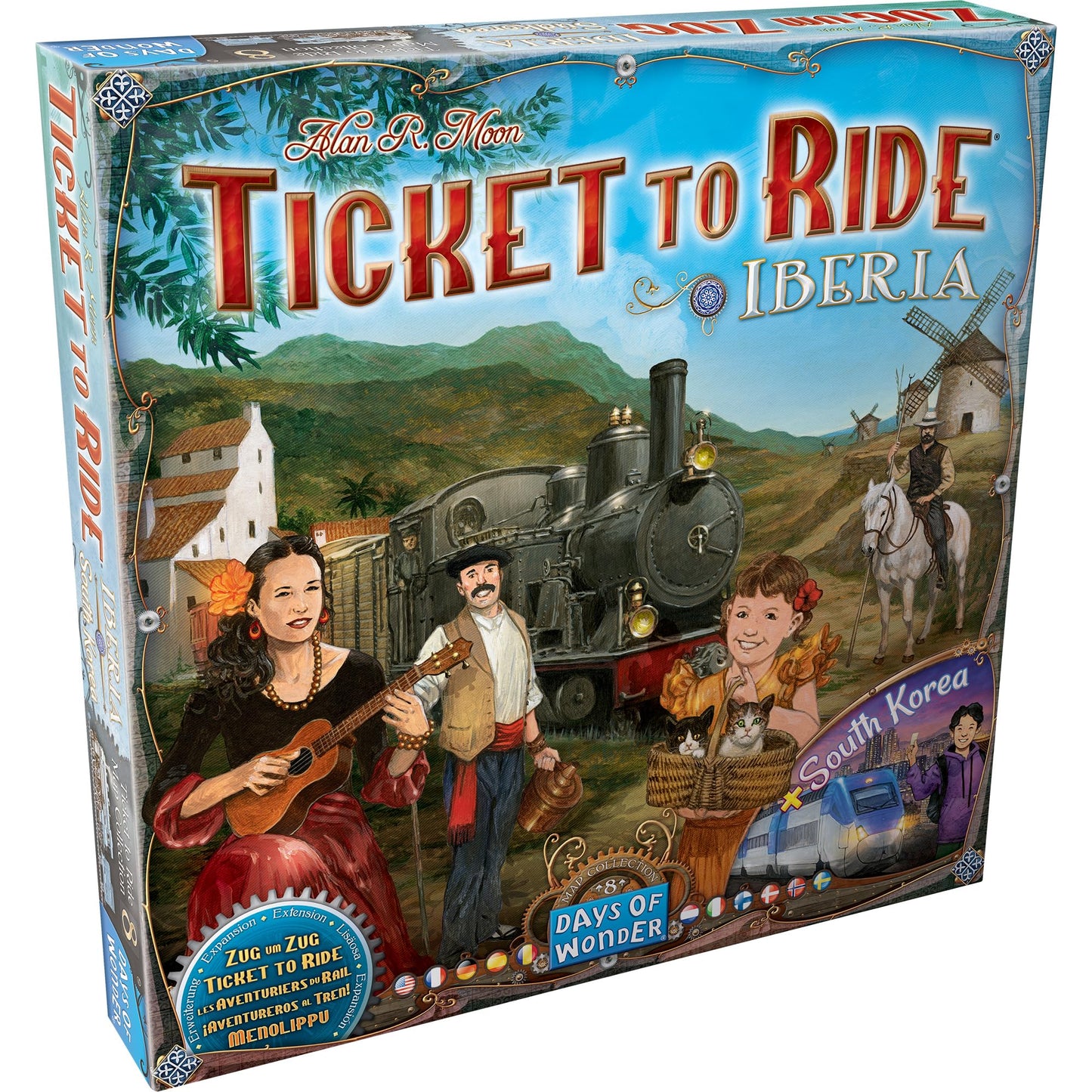Asmodee Ticket to Ride Iberia + South Korea Expansion – Train Route Strategy for 2-6 Players