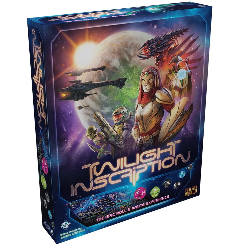 Asmodee Twilight Inscription – Epic Roll-and-Write Galactic Strategy (1-8 Players, 90–120 Min)