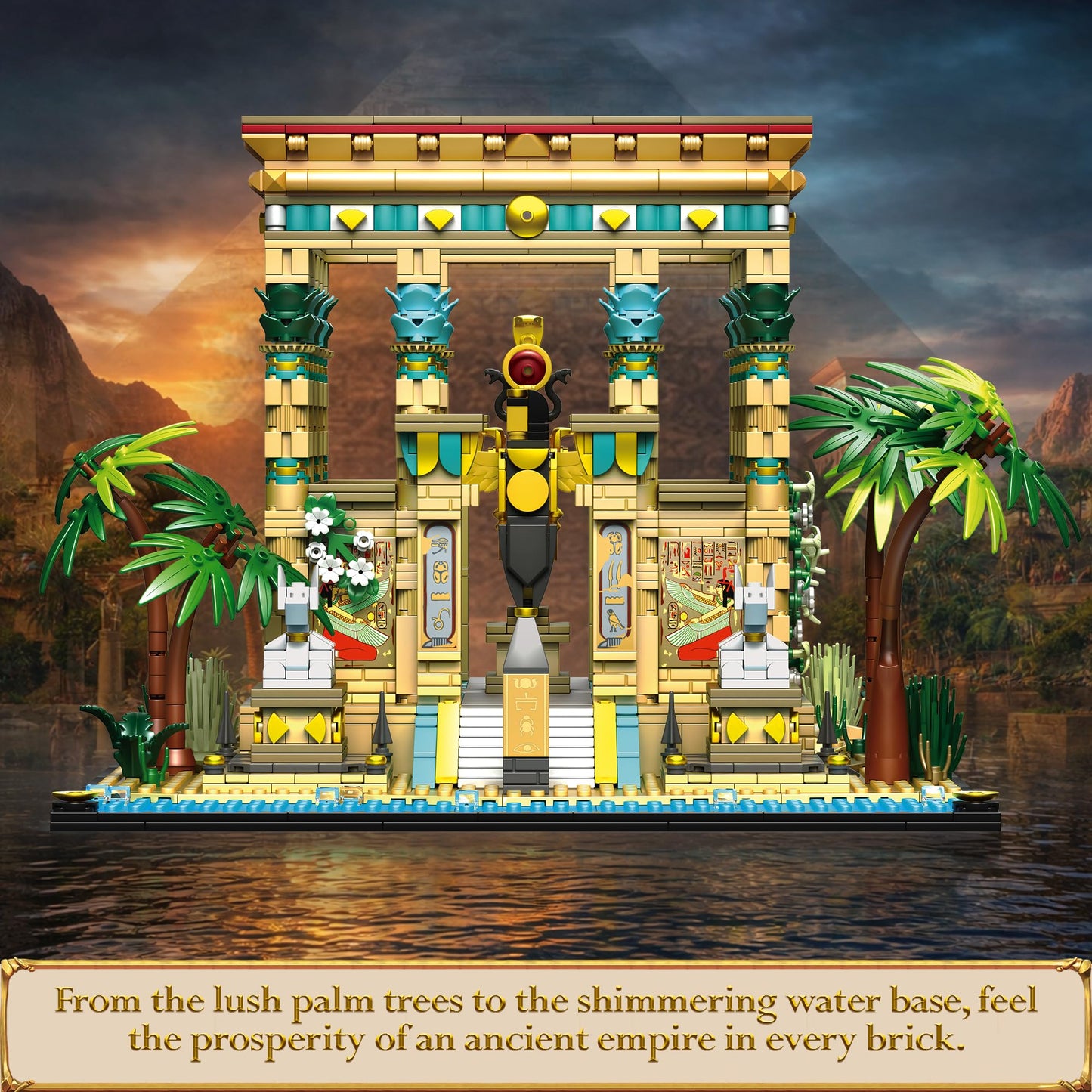 AsmrCap Philaedin Temple Building Set for Adults – Egyptian Nile Temple Architecture (2018 Pieces)
